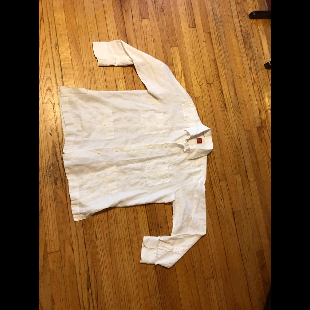 Authentic Oscar de la Renta linen oversized dress shirt or blazer size L